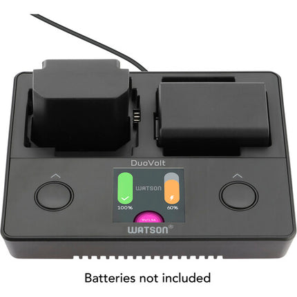 Watson DuoVolt Cargador para baterías NP-FZ100 NP-FW50 NP-BX1 con pantalla LCD USB-C