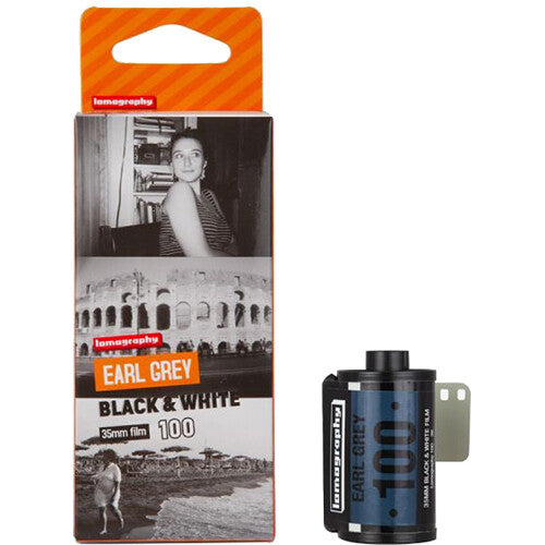 Lomography Earl Grey 100 Película Blanco y Negro 35mm ISO 100 36 Exposiciones 3 Pack