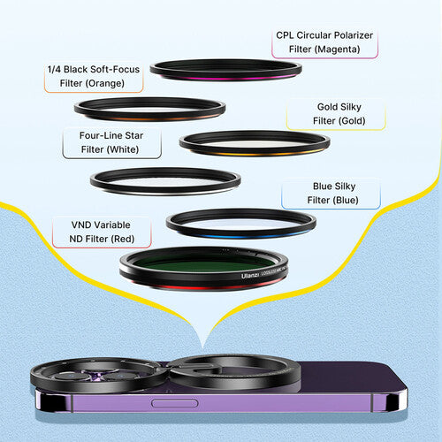 Ulanzi Blue Silky Filtro para Smartphones 52mm Cristal SCHOTT