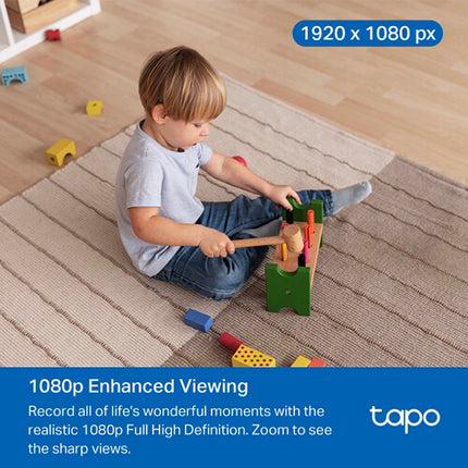 TP-Link Tapo C201 Cámara de Seguridad Interior Wi-Fi 1080p 360° Pan y Tilt Visión Nocturna