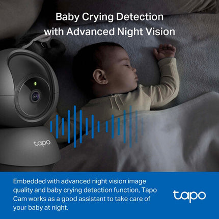 TP-Link Tapo C201 Cámara de Seguridad Interior Wi-Fi 1080p 360° Pan y Tilt Visión Nocturna