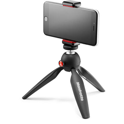 Manfrotto PIXI Smart Mini Trípode con Soporte para Teléfono Negro 5.3" altura 1.4 lb carga máxima