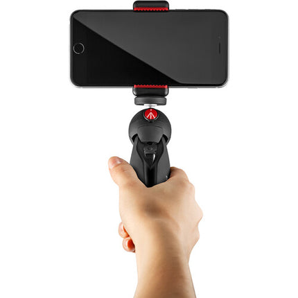 Manfrotto PIXI Smart Mini Trípode con Soporte para Teléfono Negro 5.3" altura 1.4 lb carga máxima
