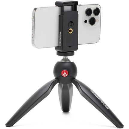 Manfrotto PIXI Smart Mini Trípode con Soporte para Teléfono Negro 5.3" altura 1.4 lb carga máxima