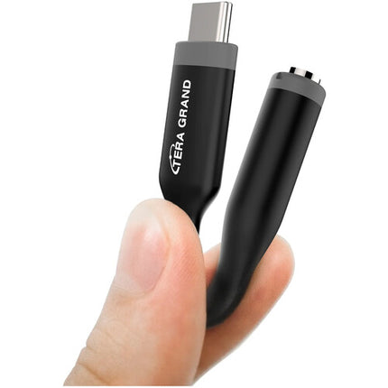Tera Grand Adaptador Audio USB-C a Jack 3.5mm 24-Bit 96KHz portátil