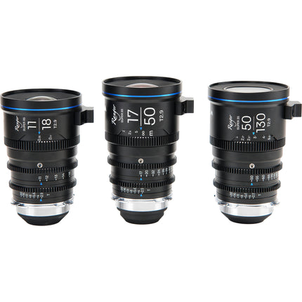 Venus Optics Laowa Ranger S35 Cine Zoom Juego 3 Lentes 11-18 17-50 50-130mm T2.9