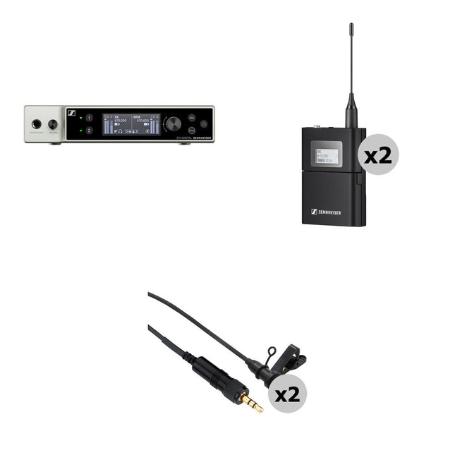 Sennheiser EW-DX EM 2 Sistema Inalámbrico Digital 2 Canales 87 MHz Banda 3.5mm Bloqueo