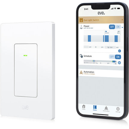 Eve Light Switch Matter Interruptor de pared con soporte Thread y control remoto