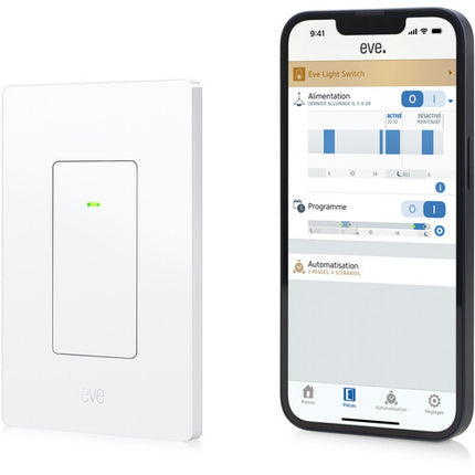 Eve Light Switch Matter Interruptor de pared con soporte Thread y control remoto