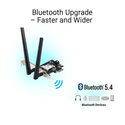 ASUS PCE-BE6500 Adaptador PCIe Wi-Fi 7 Tri Banda 6452 Mb/s Bluetooth 5.4