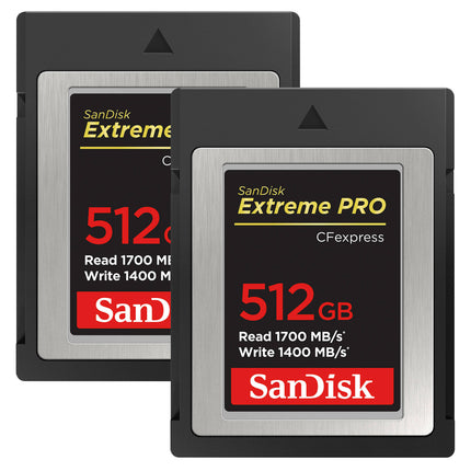 SanDisk 512GB Extreme PRO CFexpress Tipo B Tarjeta de Memoria 1700MBs de Lectura 1400MBs de Escritura