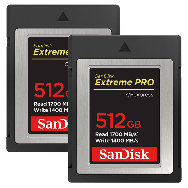 SanDisk 512GB Extreme PRO CFexpress Tipo B Tarjeta de Memoria 1700MBs de Lectura 1400MBs de Escritura