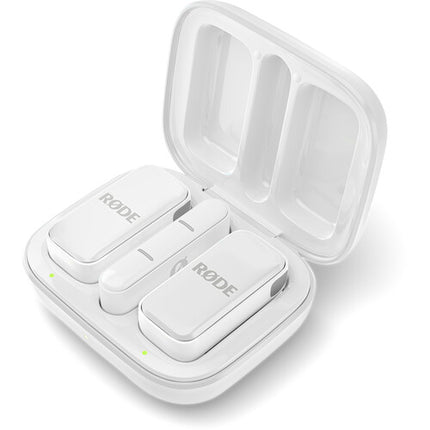 RODE Wireless Micro Sistema de Micrófono Inalámbrico Ultracompacto 2 Personas 7 Horas de Batería Rango 100 m USB-C Blanco