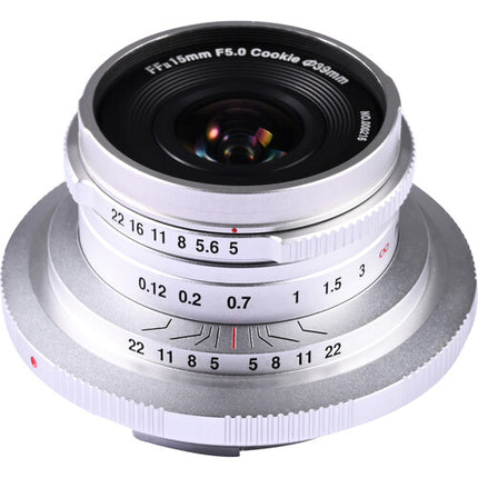 Venus Optics Laowa 15mm f5 Cookie para Canon RF lente gran angular ultrapanqueque
