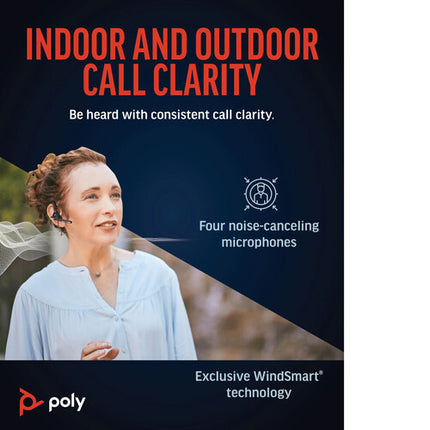 Poly Voyager 5200 Auricular Bluetooth con Cancelación de Ruido y 7 Horas de Autonomía