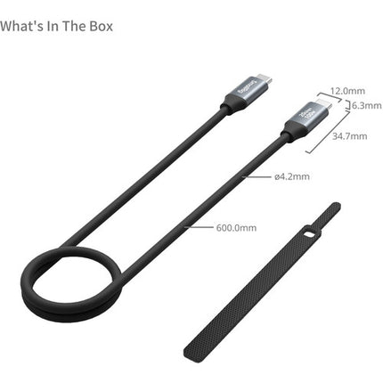 SmallRig Cable USB-C 23.6" 20 Gb/s 100W conector doble