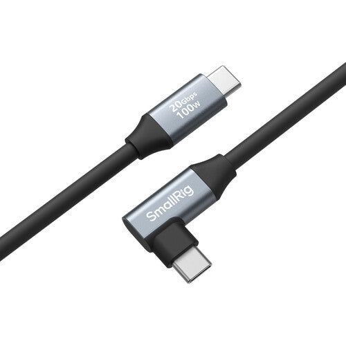 SmallRig Cable USB-C Recto a Ángulo Recto 35 cm 20 Gb/s 100W