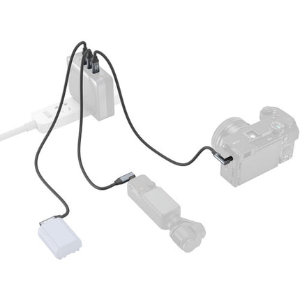SmallRig Cable USB-C Recto a Ángulo Recto 35 cm 20 Gb/s 100W