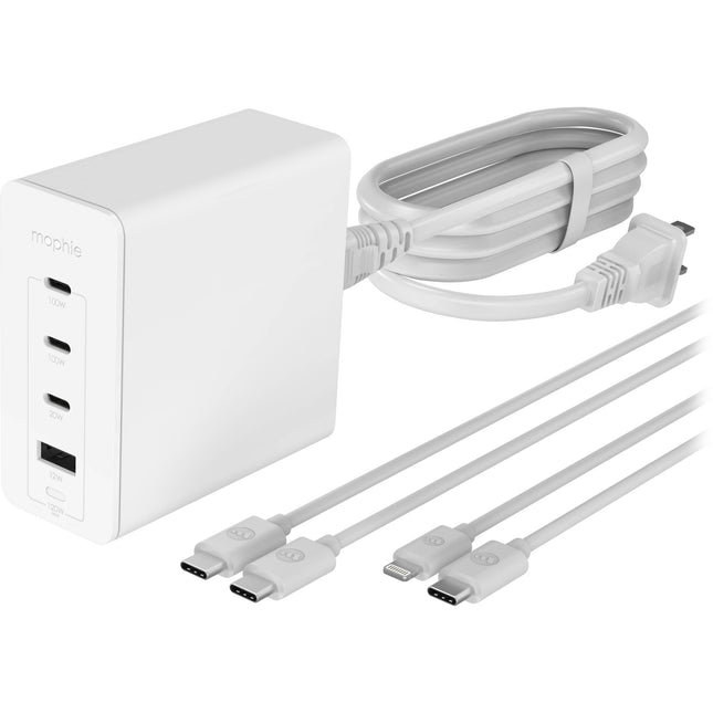 mophie Speedport Cargador de Pared GaN 120W 4 Puertos Blanco