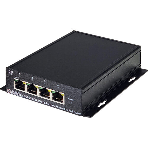 Vigitron MaxiiNet Vi30005 Switch de red gestionado 4 puertos Gigabit PoE+ 60W con SFP