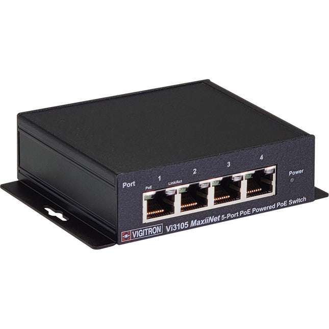 Vigitron MaxiiNet Vi3105 Switch Gestionado PoE 4 Puertos 60W Power Budget