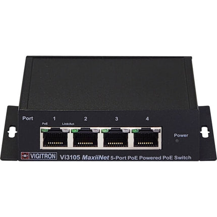 Vigitron MaxiiNet Vi3105 Switch Gestionado PoE 4 Puertos 60W Power Budget