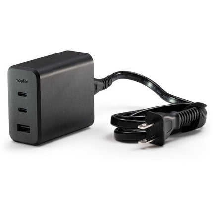 mophie 100W Cargador de Pared USB-C GaN 2 Puertos PD 18W USB-A