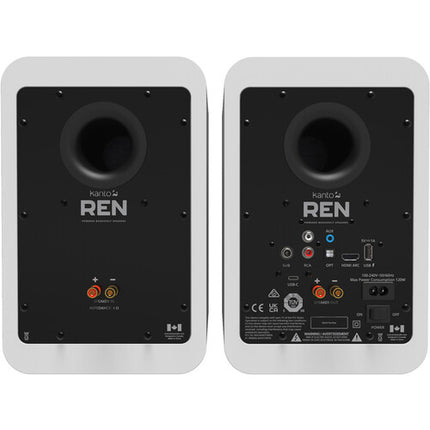 Kanto Living Ren Altavoces Estantería Activos Inalámbricos 100W Pareja Blanco Mate