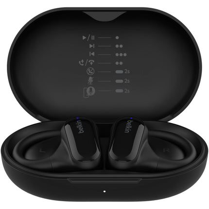 Belkin SoundForm ClearFit Auriculares Inalámbricos Open-Ear 14.2mm 18h Reproducción Negro