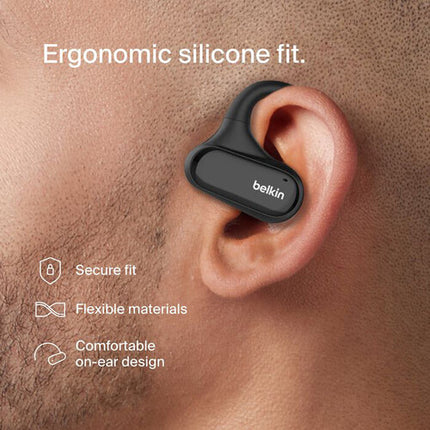 Belkin SoundForm ClearFit Auriculares Inalámbricos Open-Ear 14.2mm 18h Reproducción Negro