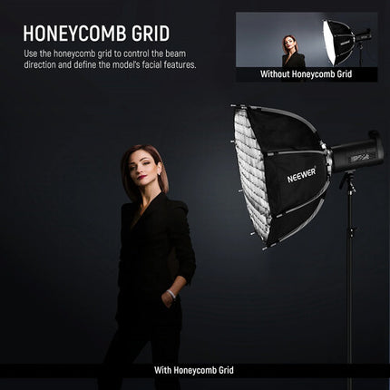Neewer NS70P Softbox Octogonal 28" con Rejilla y Liberación Rápida
