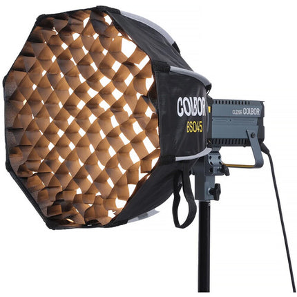 COLBOR Softbox Octogonal 17.7 pulgadas con Rejilla y Sistema de Liberación Rápida