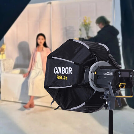 COLBOR Softbox Octogonal 17.7 pulgadas con Rejilla y Sistema de Liberación Rápida