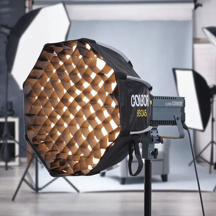 COLBOR Softbox Octogonal 17.7 pulgadas con Rejilla y Sistema de Liberación Rápida