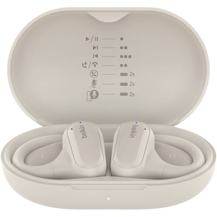 Belkin SoundForm ClearFit Auriculares True Wireless Open-Ear 18H IPX5 Sand
