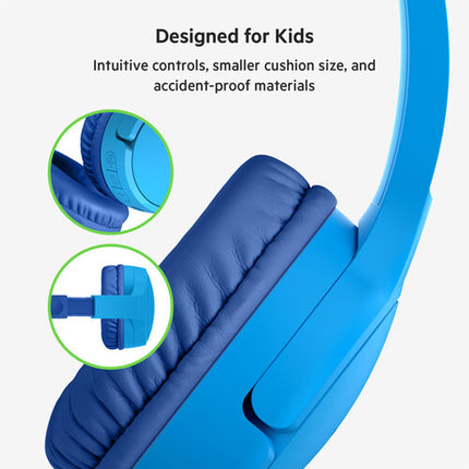 Auriculares Inalámbricos On-Ear Belkin SoundForm Mini para Niños Azul USB-C