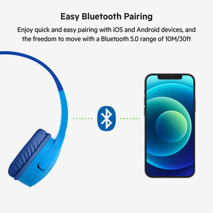 Auriculares Inalámbricos On-Ear Belkin SoundForm Mini para Niños Azul USB-C