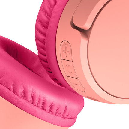 Belkin SoundForm Mini Auriculares Inalámbricos Para Niños Rosa USB-C 30 Horas Batería Limitador 85dB