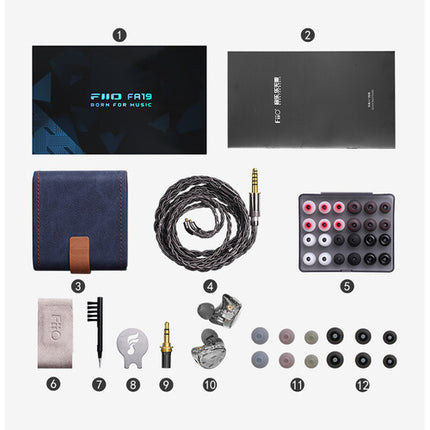 FiiO FA19 Monitores In Ear 10 Drivers Knowles Cable Plata Pura