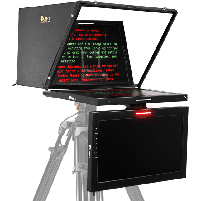 ikan 19" Teleprompter con Monitor 1920x1080 1000 cd/m² y Kit Tally
