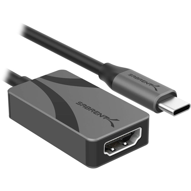 Sabrent Adaptador USB-C a HDMI 4K 60Hz 5.9" Color Gris Oscuro