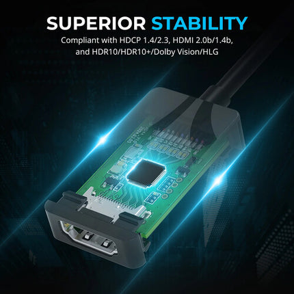 Sabrent Adaptador USB-C a HDMI 4K 60Hz 5.9" Color Gris Oscuro