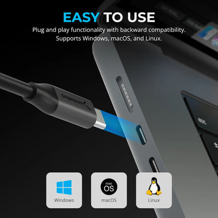 Sabrent Adaptador USB-C a HDMI 8K 7680x4320 30Hz 15cm Gris Oscuro