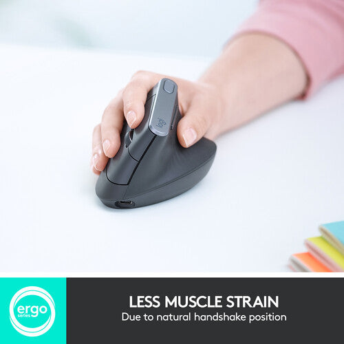 Logitech MX Vertical Ratón Ergonómico Avanzado Bluetooth 4000 dpi 10 m alcance