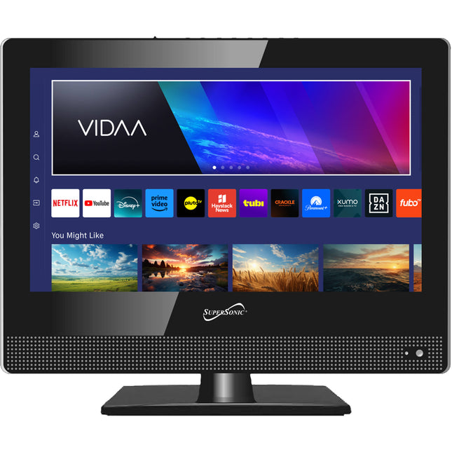 Supersonic SC-1520VTV VIDAA Televisor LED Smart 15.6" Full HD 3 HDMI 12V Car Adapter