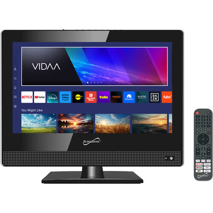 Supersonic SC-1520VTV VIDAA Televisor LED Smart 15.6" Full HD 3 HDMI 12V Car Adapter