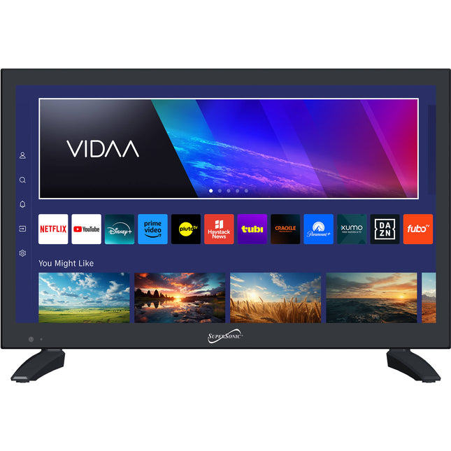 Supersonic SC-1920VTV Televisor LED Inteligente 18.5" HD 1366x768 con Adaptador 12V