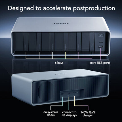 Lexar Professional Workflow Docking Station Estación de Acoplamiento Thunderbolt 4 140W