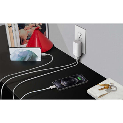 Belkin BoostCharge Cargador de Pared 37W 2 Puertos USB-A USB-C PD 3.0