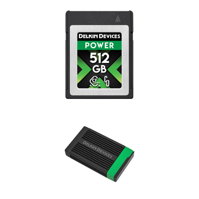 Delkin Devices 512GB POWER 4.0 Tarjeta Memoria CFexpress Tipo B con Lector USB 3.2